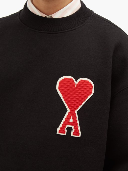 ami big heart sweatshirt