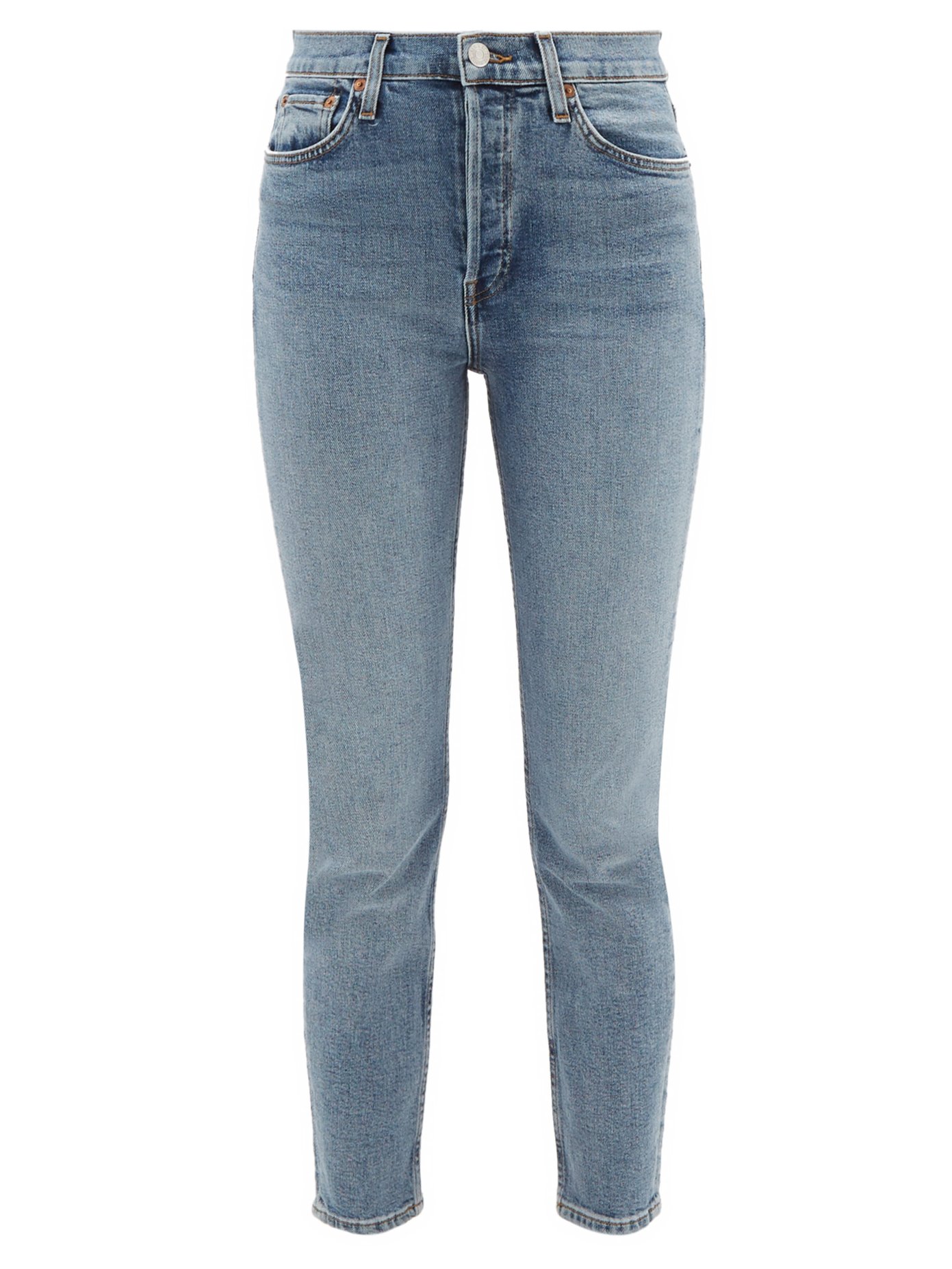 redone high rise ankle crop jeans