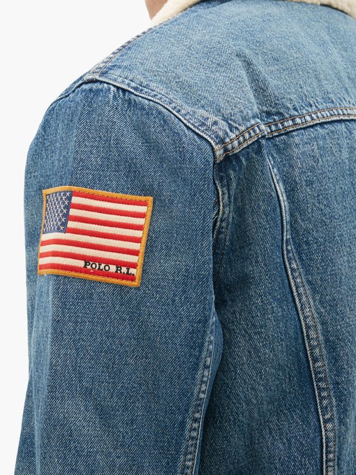 ralph lauren american flag denim jacket
