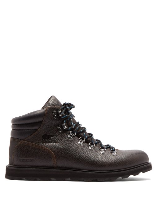 Madison grained-leather hiking boots 