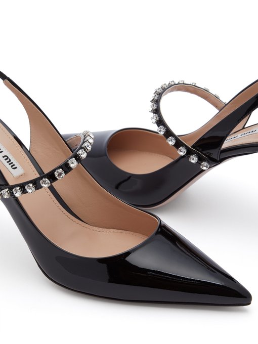 miu miu crystal slingback