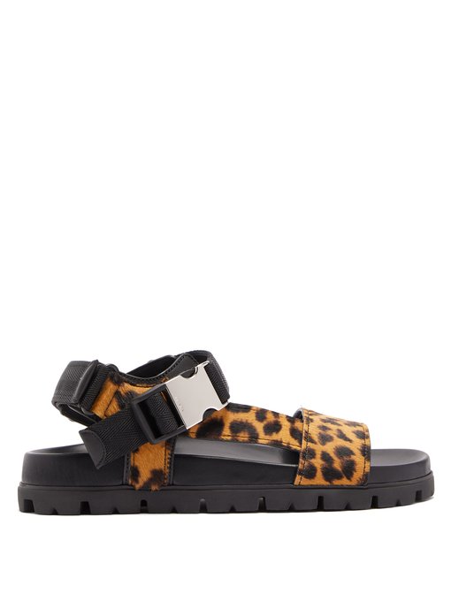 prada leopard sandals