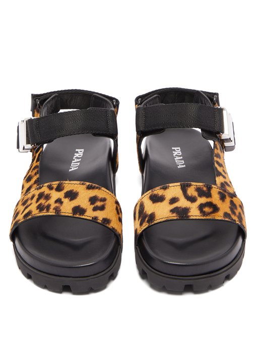 prada leopard sandals