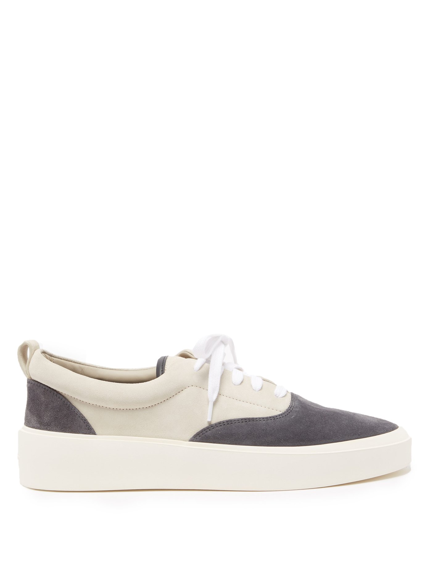 fear of god grey suede sneakers