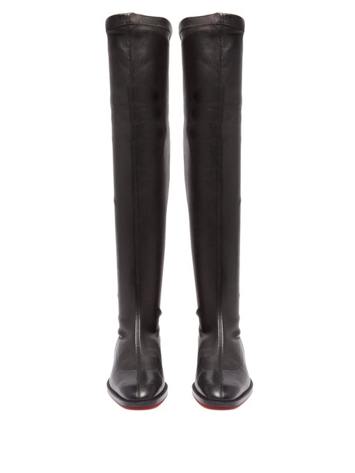 Theophila over-the-knee leather boots | Christian Louboutin ...