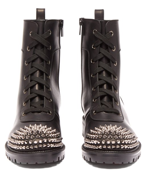christian louboutin lace up boots