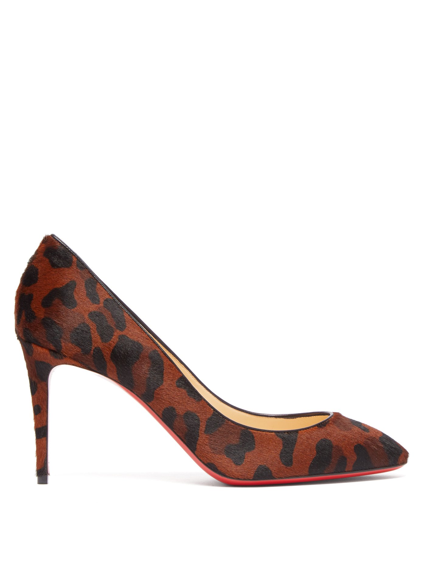 leopard print red bottom heels