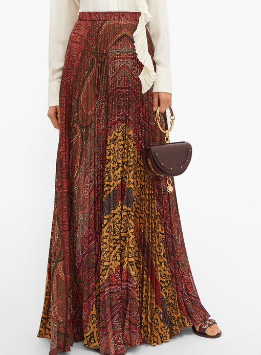 paisley print maxi skirt