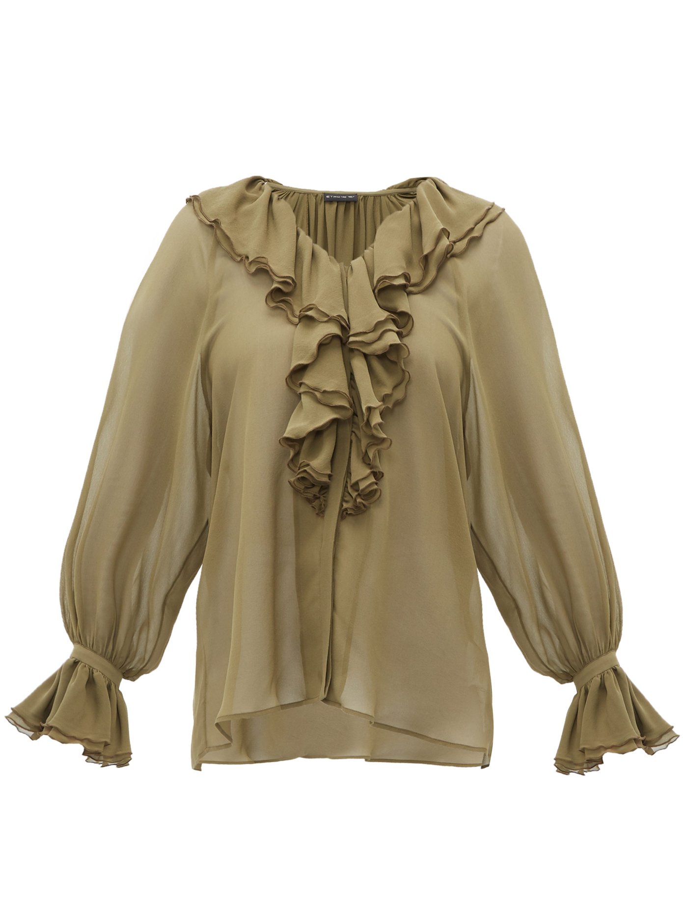 Devon ruffled silk-chiffon blouse 