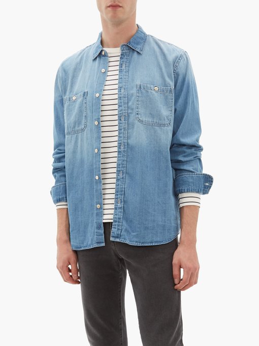 denim shirt with patches
