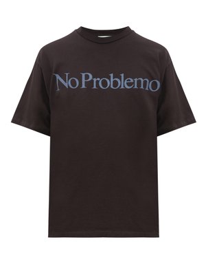 No Problemo-print cotton T-shirt | Aries | MATCHESFASHION UK