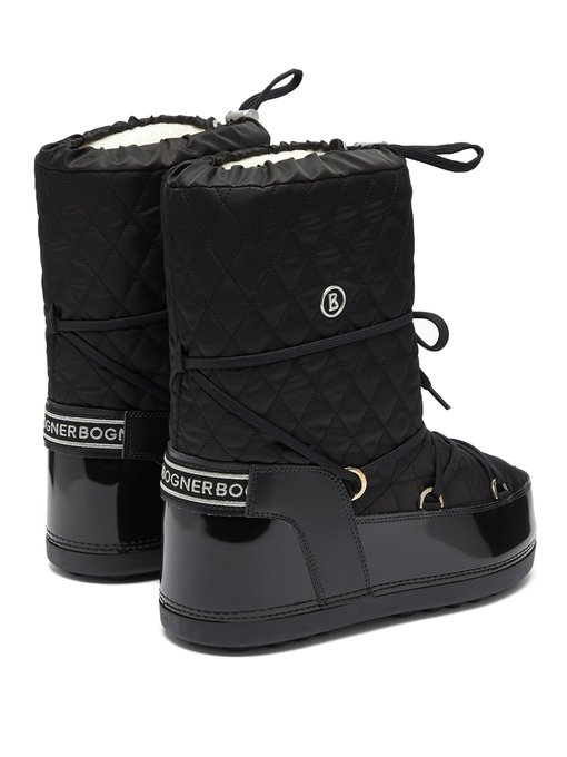 Tignes quilted lace-up snow boots 