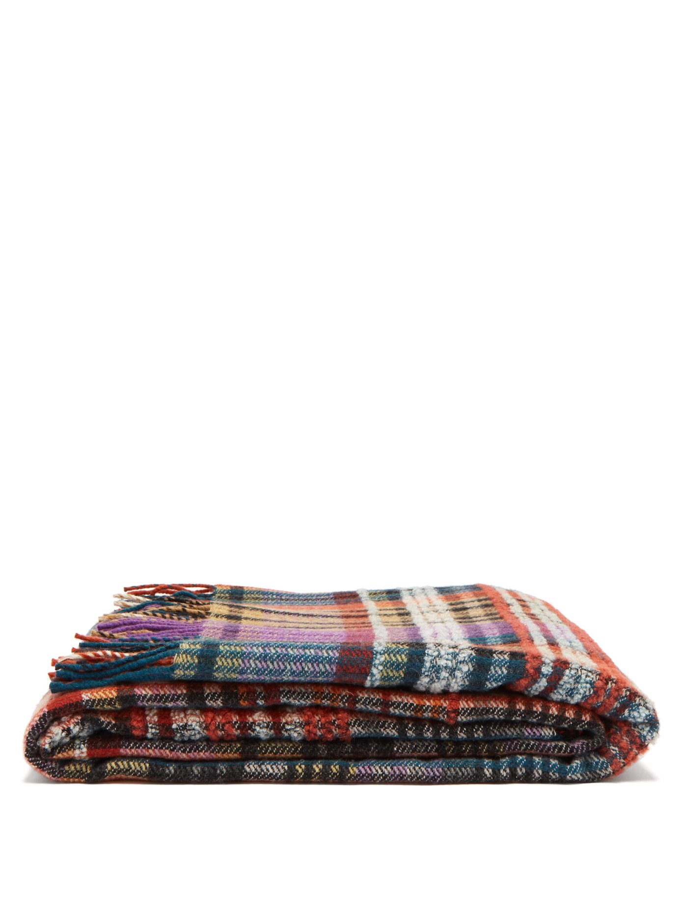 Missoni Home ミッソーニ ホーム Whitaker チェック ウールブレンドブランケット Matchesfashion マッチズファッション