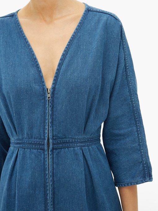 mara hoffman denim dress