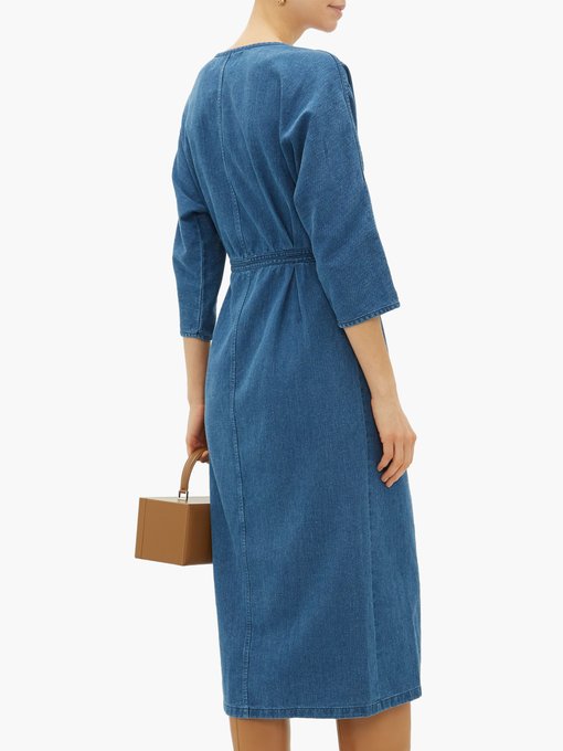 mara hoffman denim dress