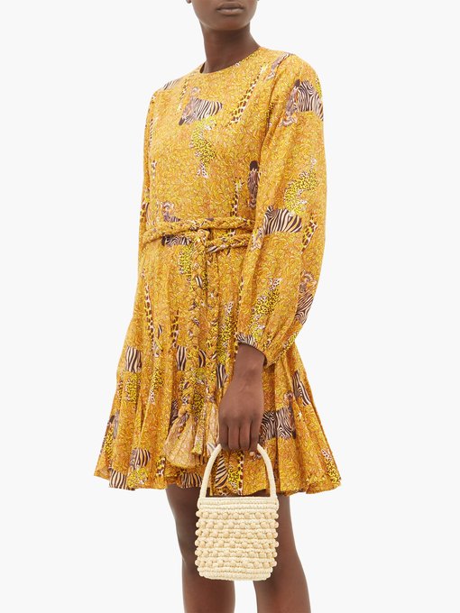 Ella safari-print cotton-voile mini dress | RHODE | MATCHESFASHION KR