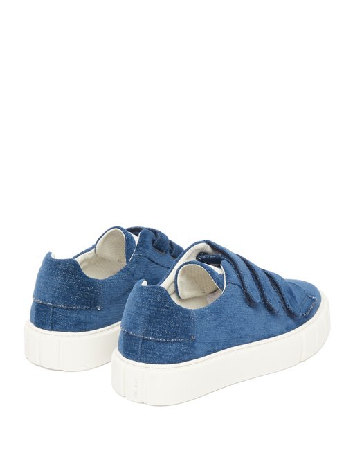 blue velcro trainers