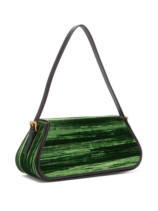 crushed velvet handbag