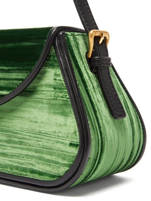 crushed velvet handbag