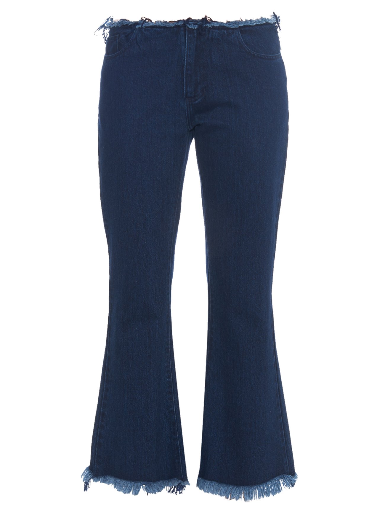 Blue Frayed-edge flared cropped jeans | Marques'Almeida | MATCHESFASHION UK