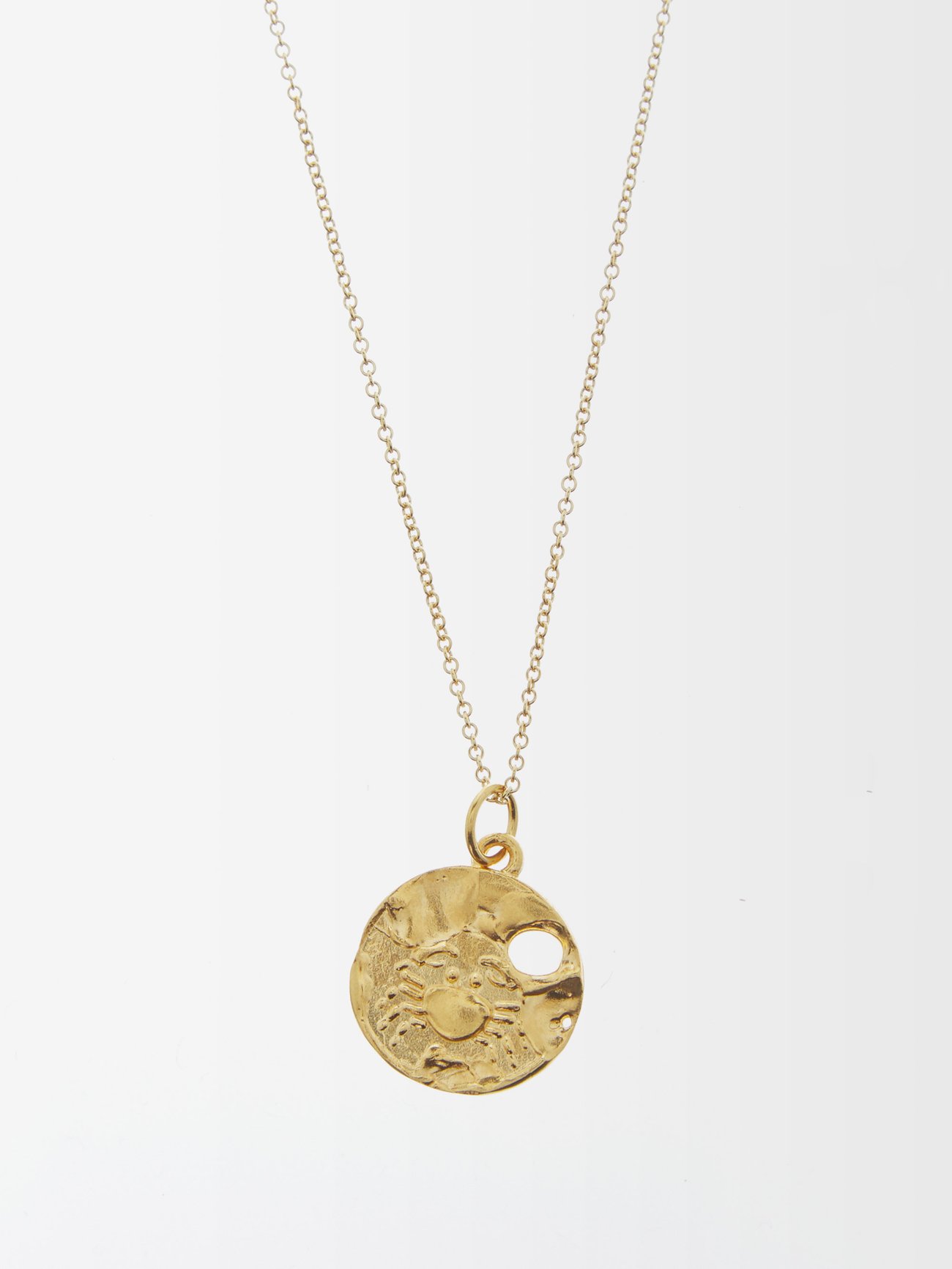 Gold cancer necklace 1money ios