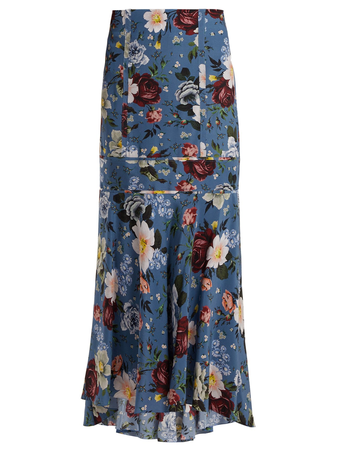 Print Tallulah Gertrude-print silk skirt | Erdem | MATCHESFASHION AU