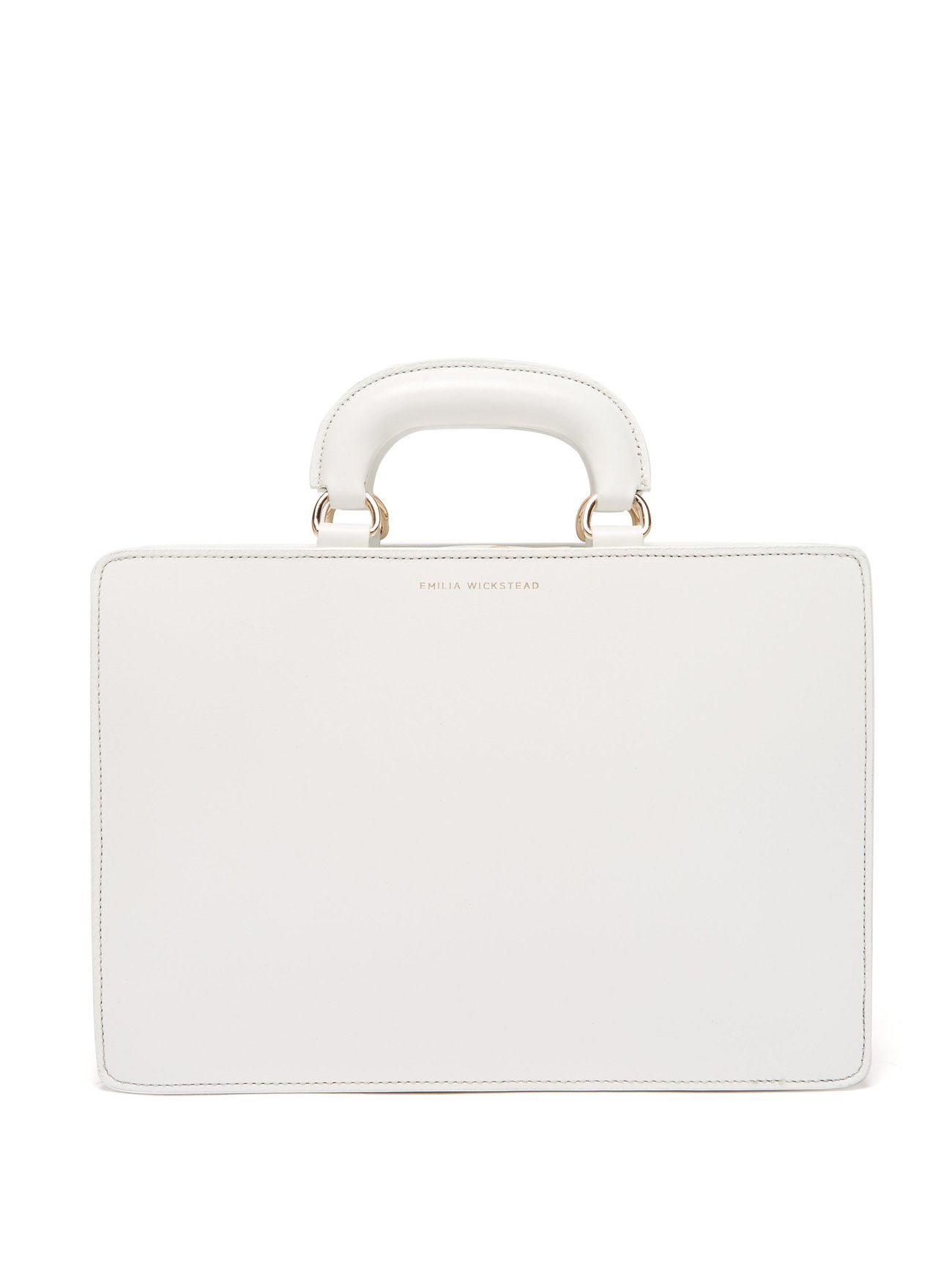White Briefcase-style leather bag | Emilia Wickstead | MATCHESFASHION UK