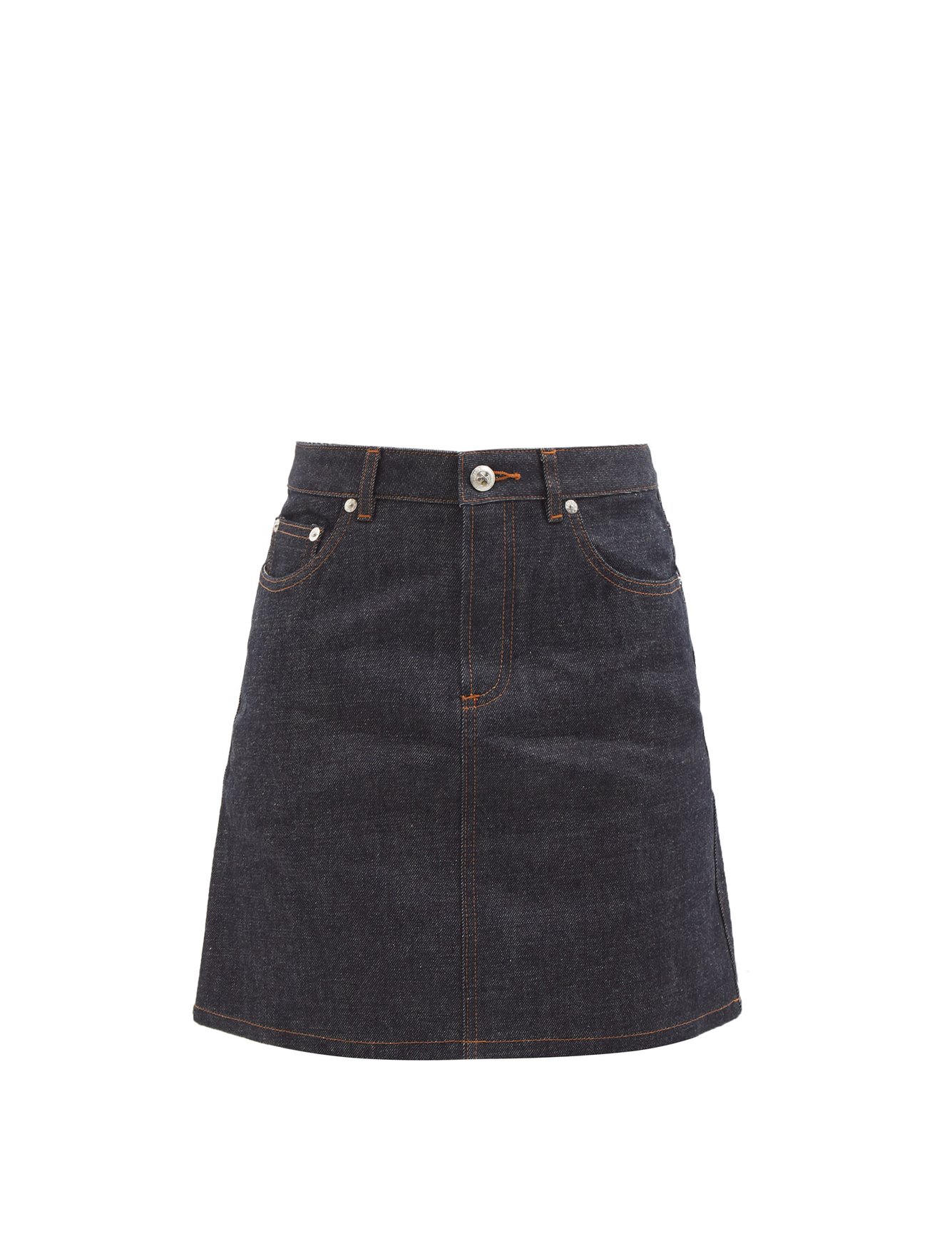 Jupe Standard raw-denim mini skirt