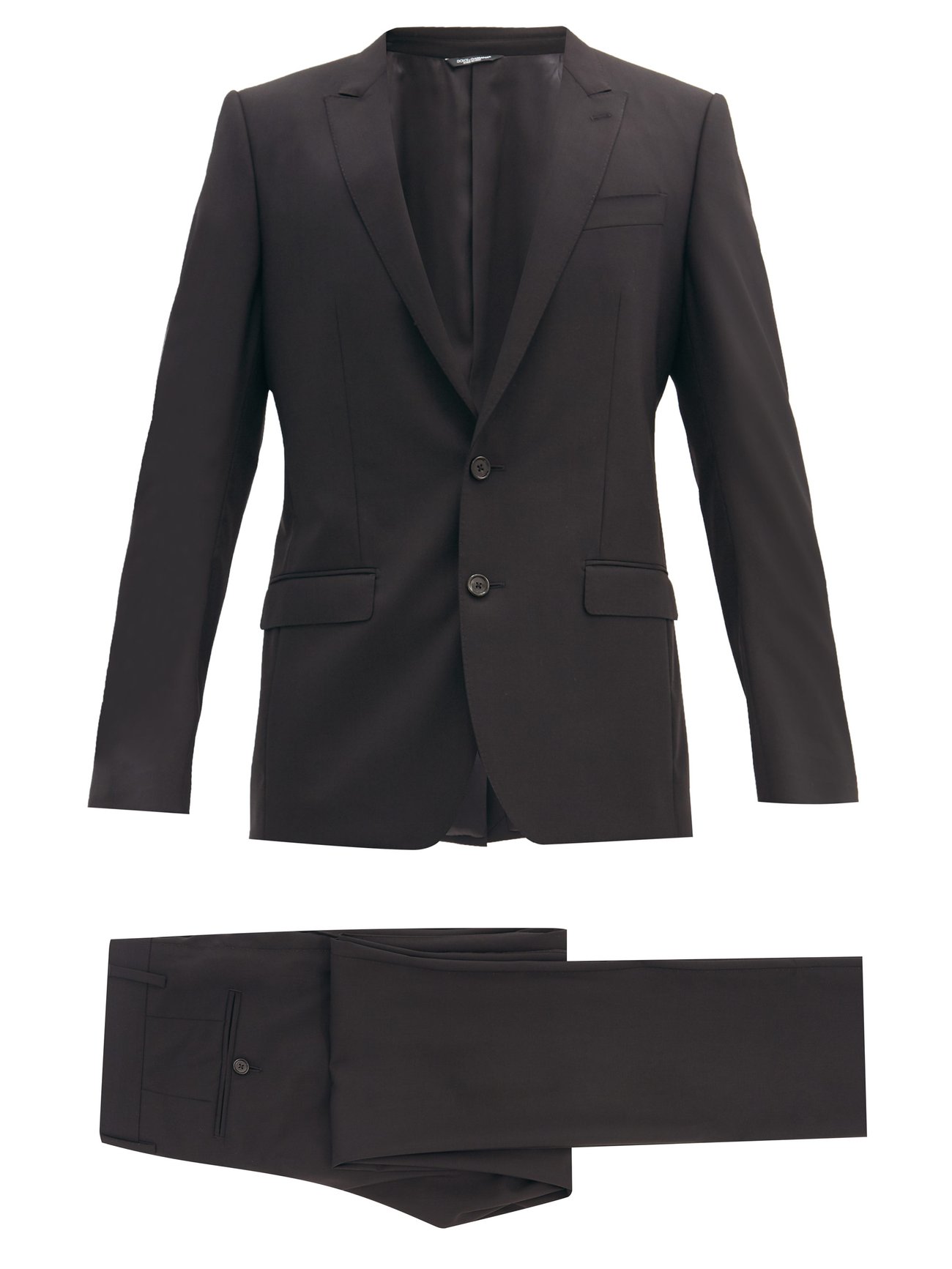 Womens Clothing Suits Dolce & Gabbana Slim-fit Wool-blend Suit in Black 