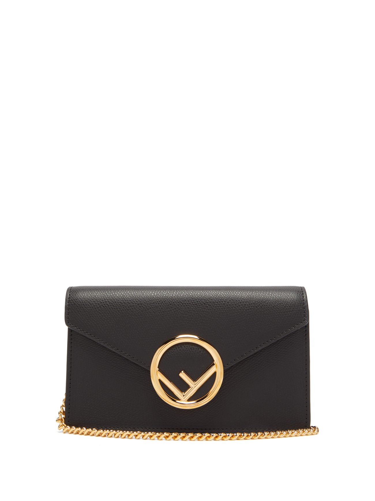 Black F-logo leather belt bag | Fendi 