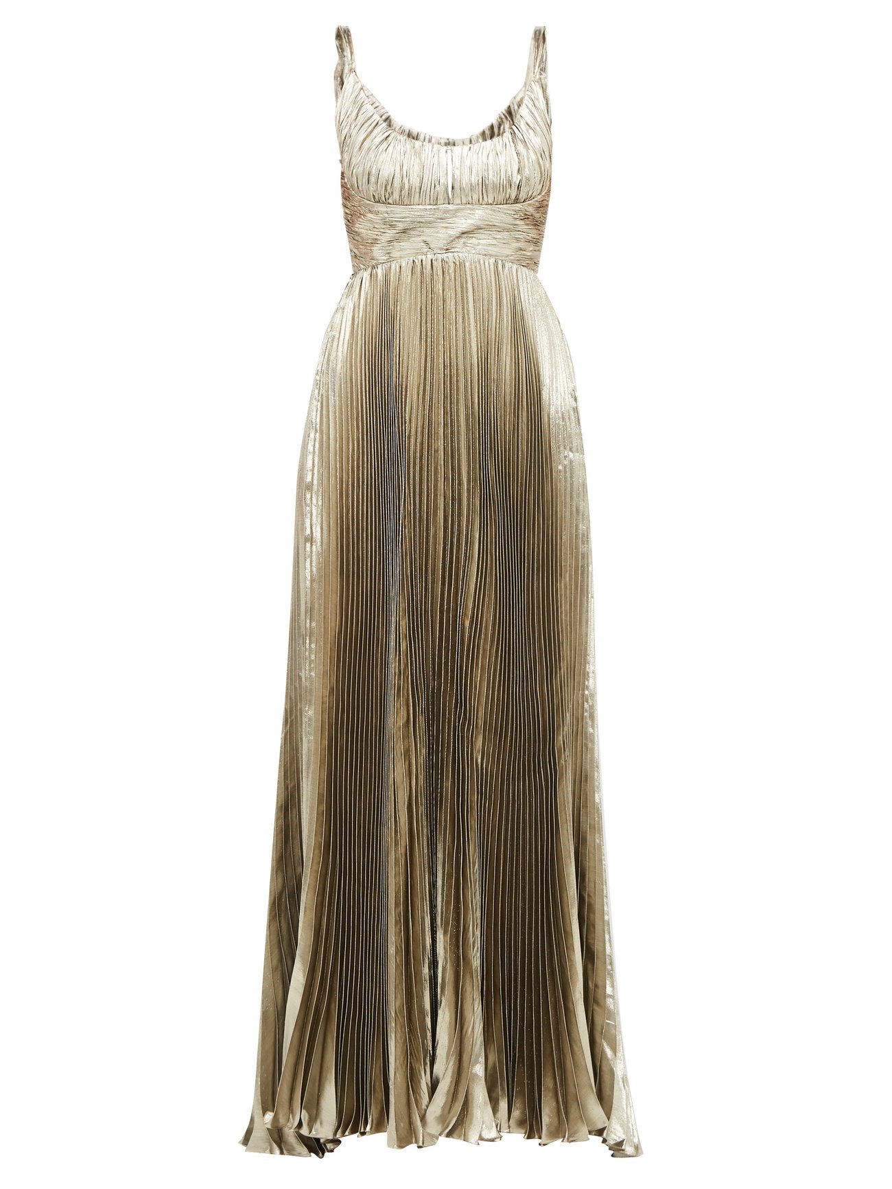 Metallic Amalia metallic silk-blend chiffon dress | Maria Lucia Hohan ...