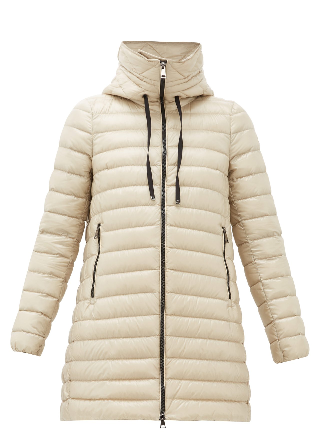 Neutral Rubis longline hooded down-filled coat | Moncler ...