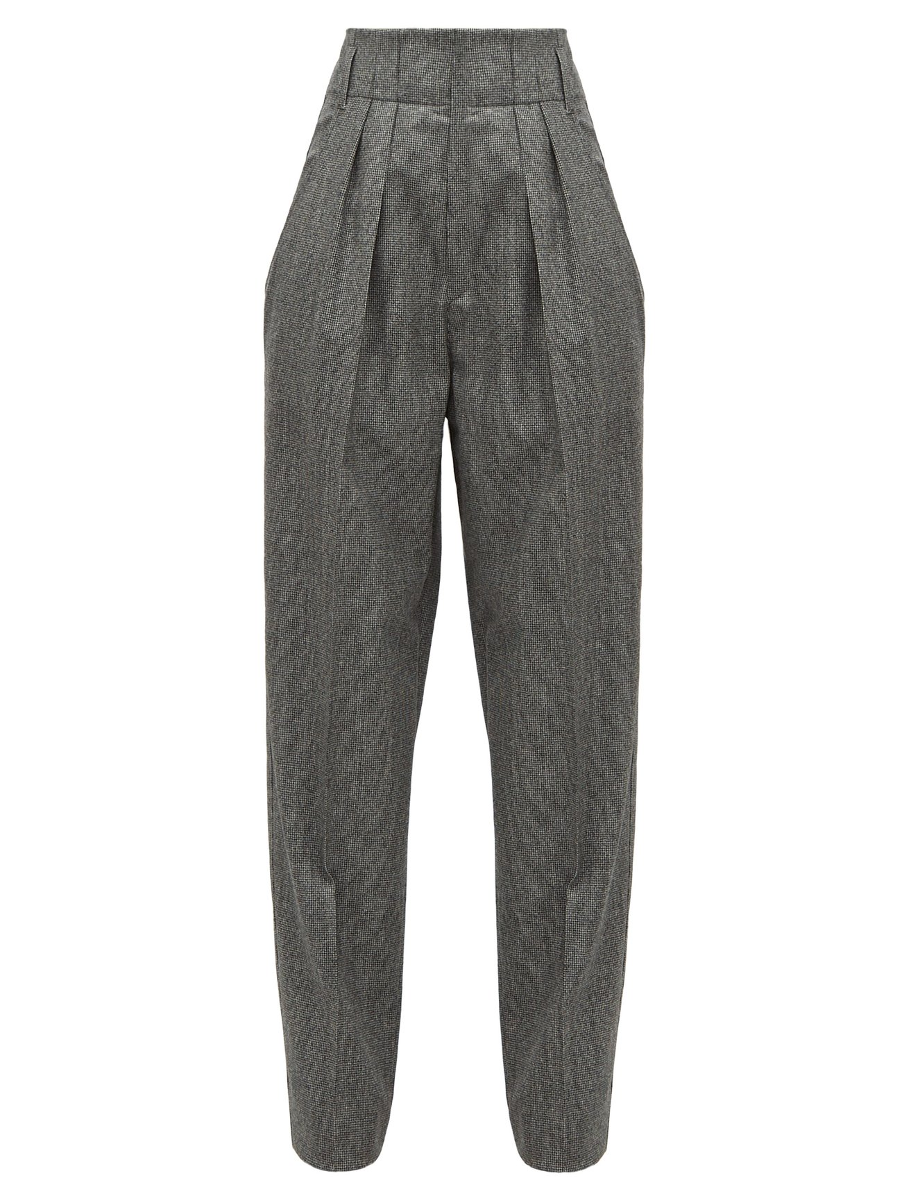 Grey Magali high-rise houndstooth wool trousers | Isabel Marant ...