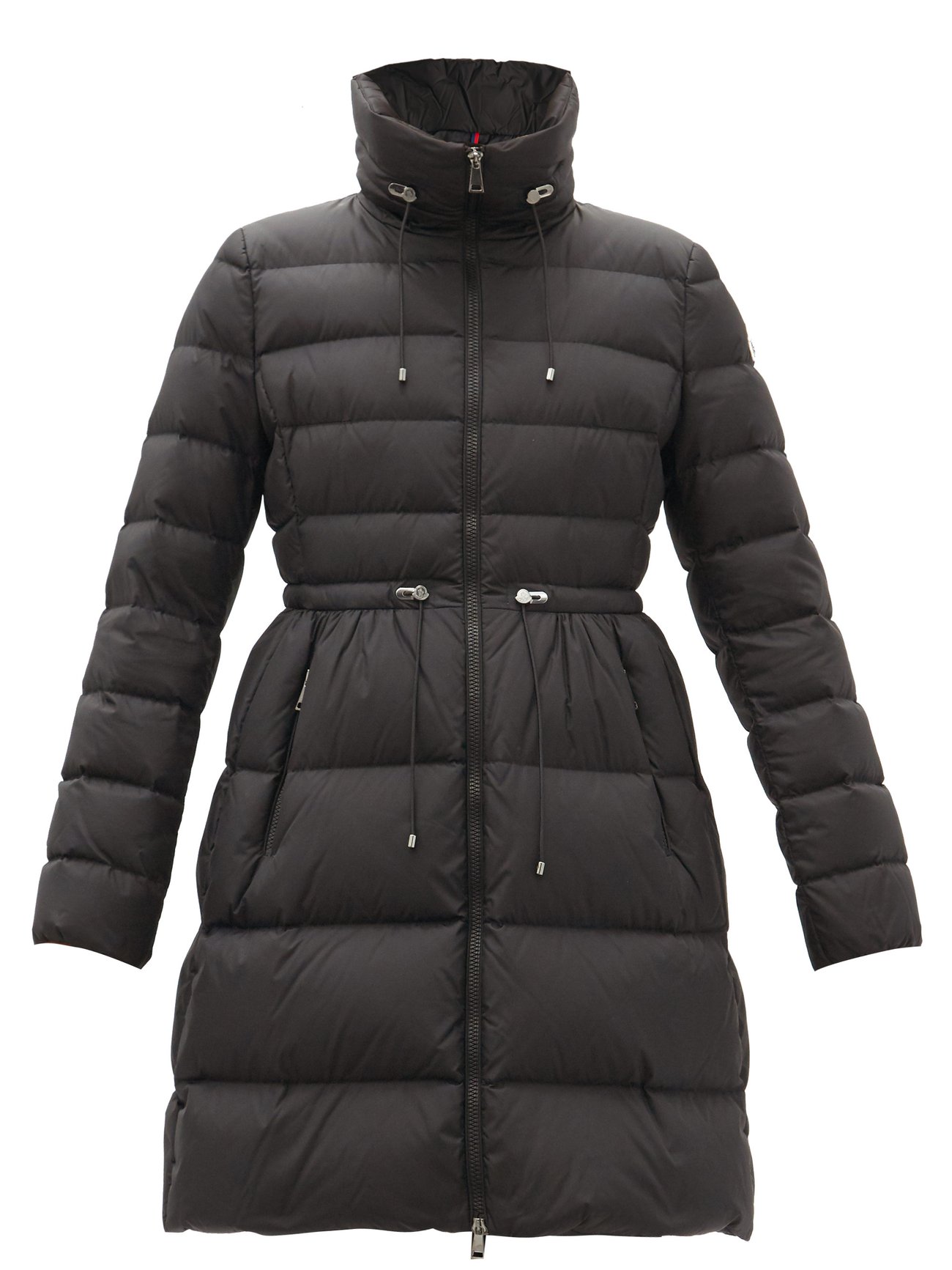 Black Malban drawcord-waist quilted down coat | Moncler | MATCHESFASHION US