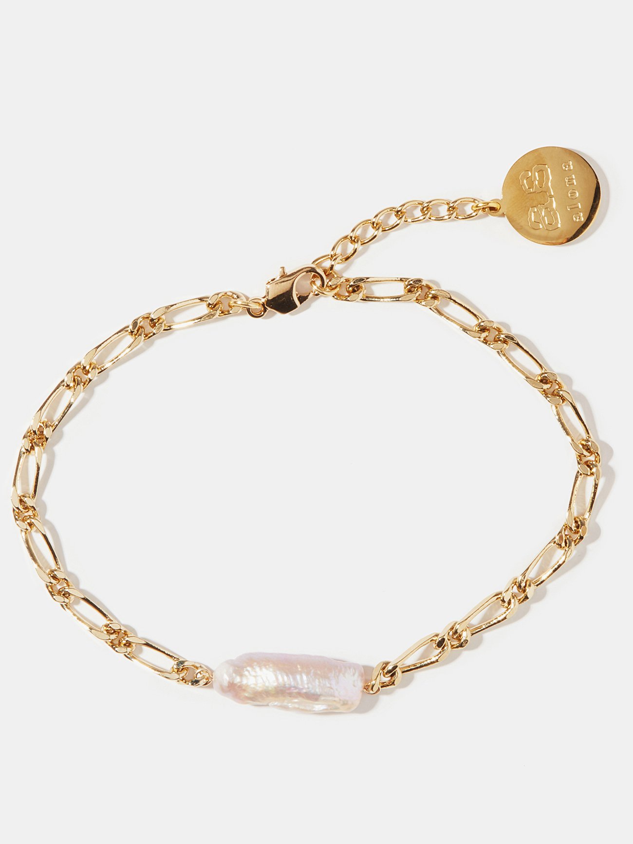 BY ALONA Sylvie pearl & 18kt gold-plated anklet