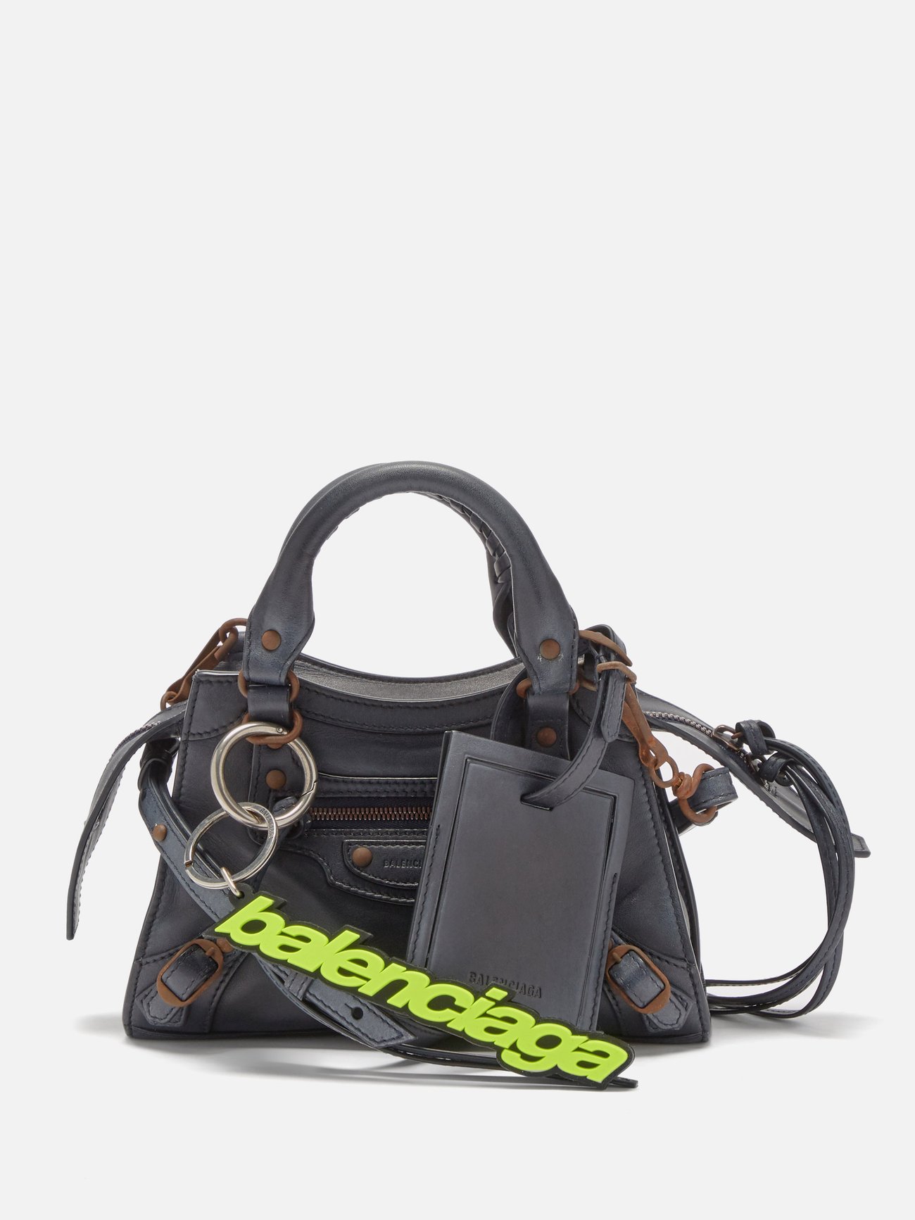 balenciaga mini city bag logo strap