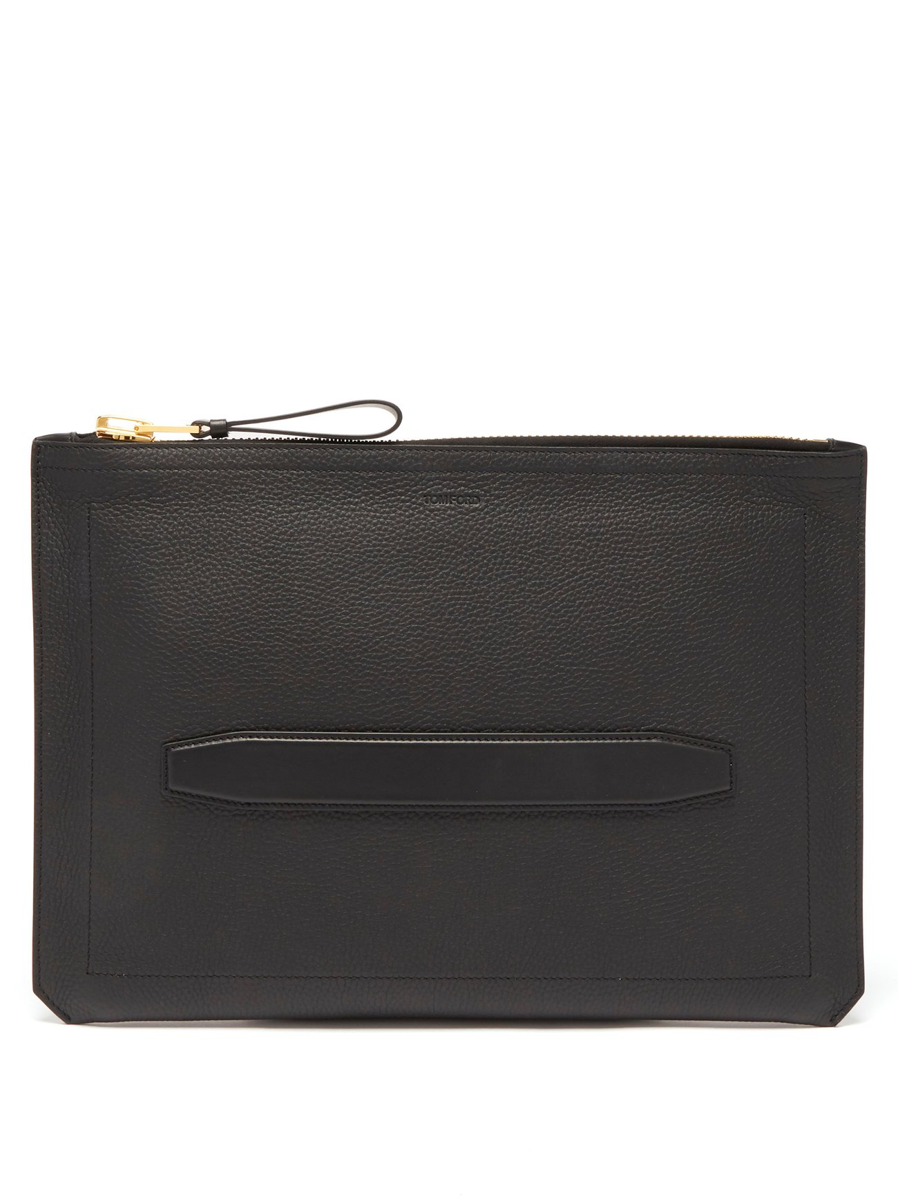 Mens Bags Pouches and wristlets Tom Ford Leather Logo Document Holder in Black for Men 