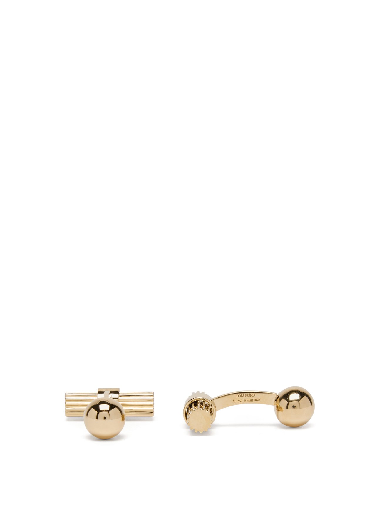 Tom Ford Metallic Striped 18k-gold cufflinks | 매치스패션, 모던 럭셔리 온라인 쇼핑