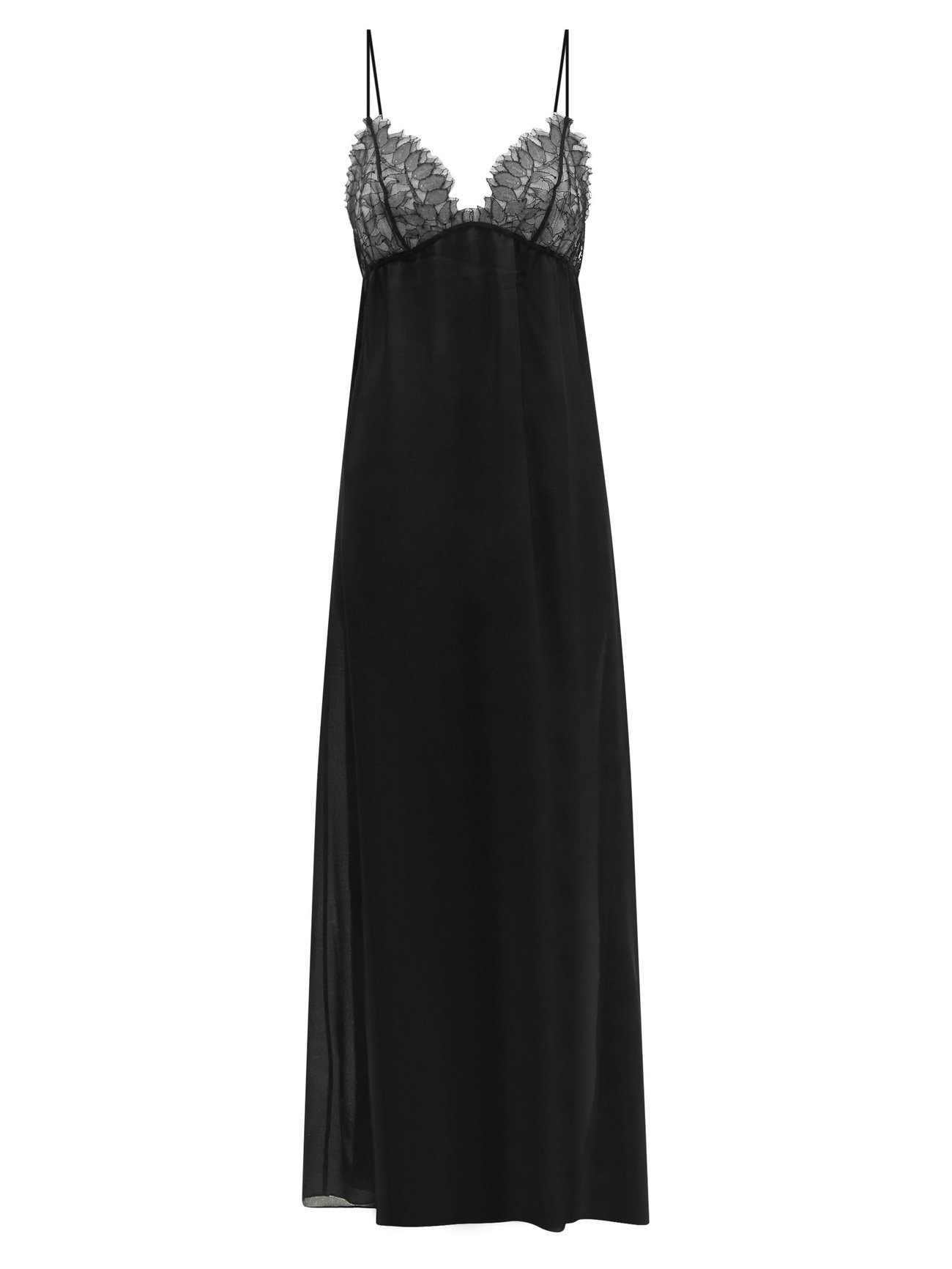 Black Leavers lace and silk-organza nightdress | Carine Gilson ...