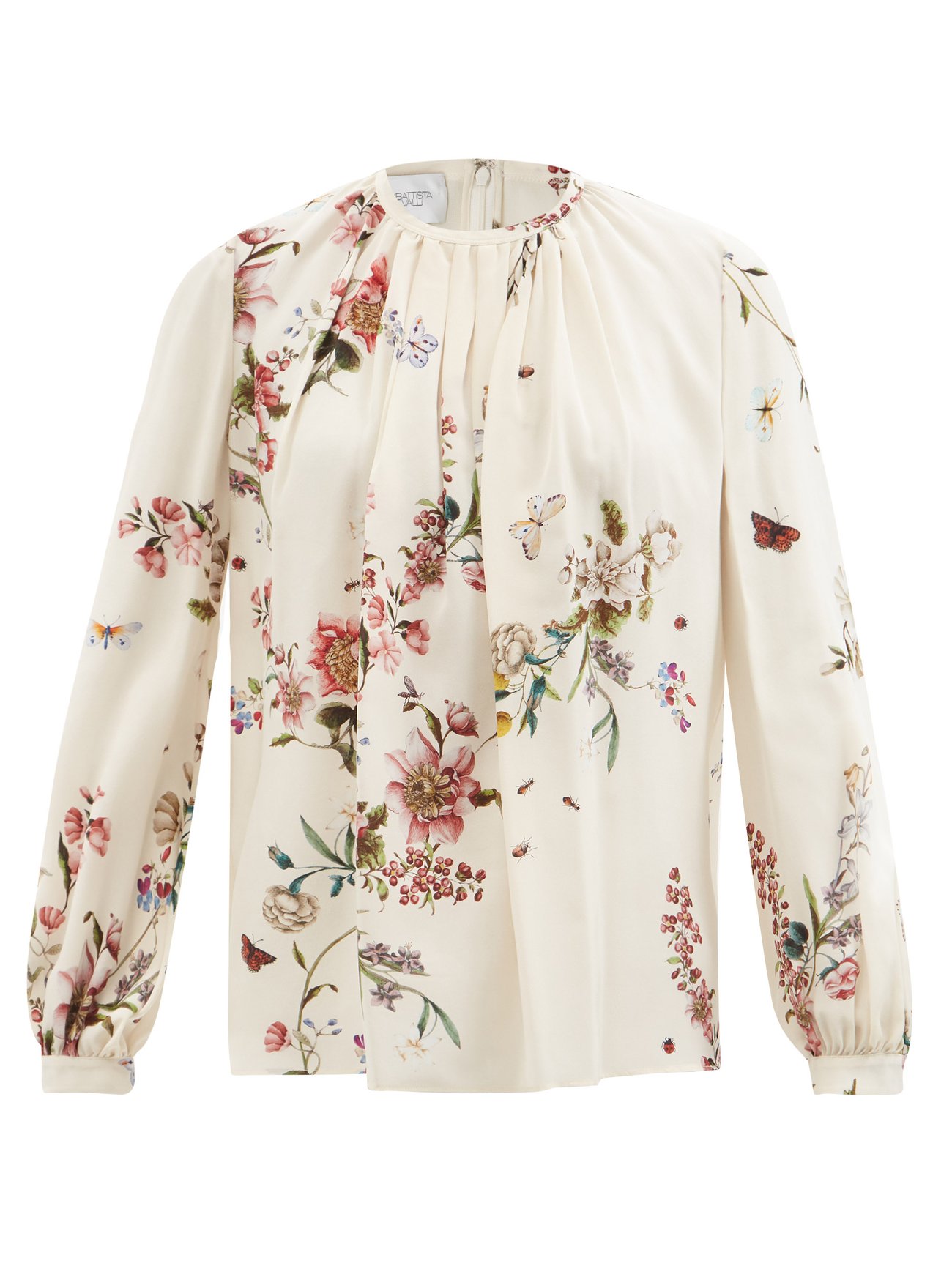 Neutral Floral-print silk crepe de | Giambattista Valli | MATCHESFASHION US