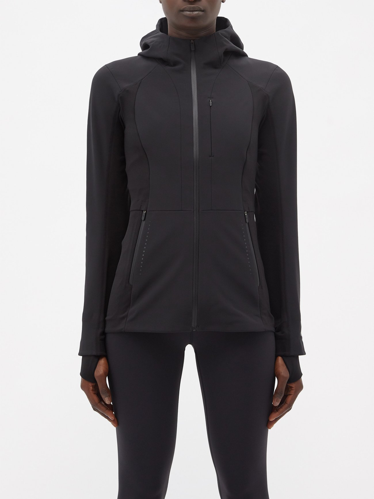 Black Cross Chill hooded running jacket | Lululemon