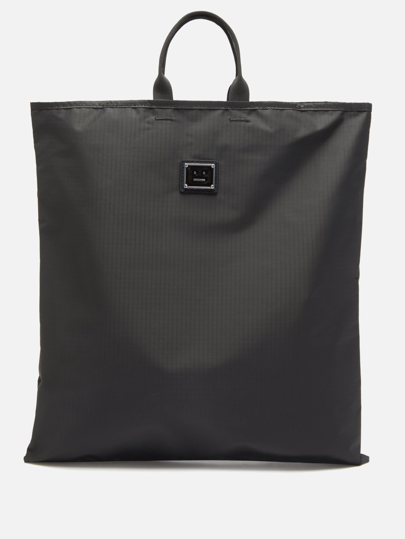 Black Awen Face-patch shell tote bag | Acne Studios | MATCHESFASHION US