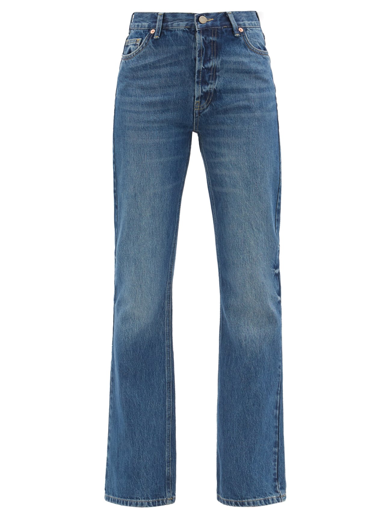 Blue Angel organic and recycled-cotton bootcut jeans | Raey ...