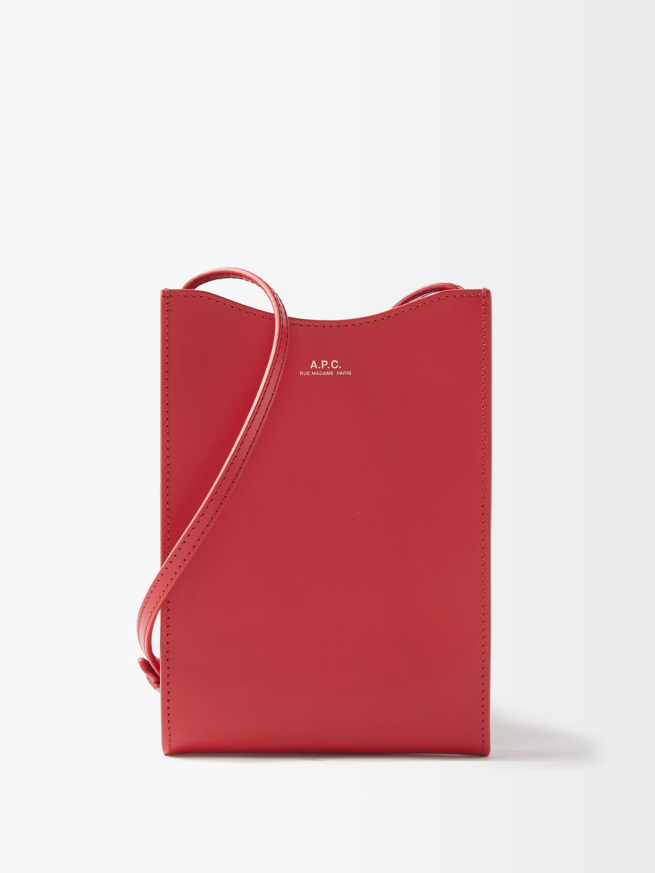 A.P.C. アー ペー セー ジェイミー レザークロスボディバッグ RED 