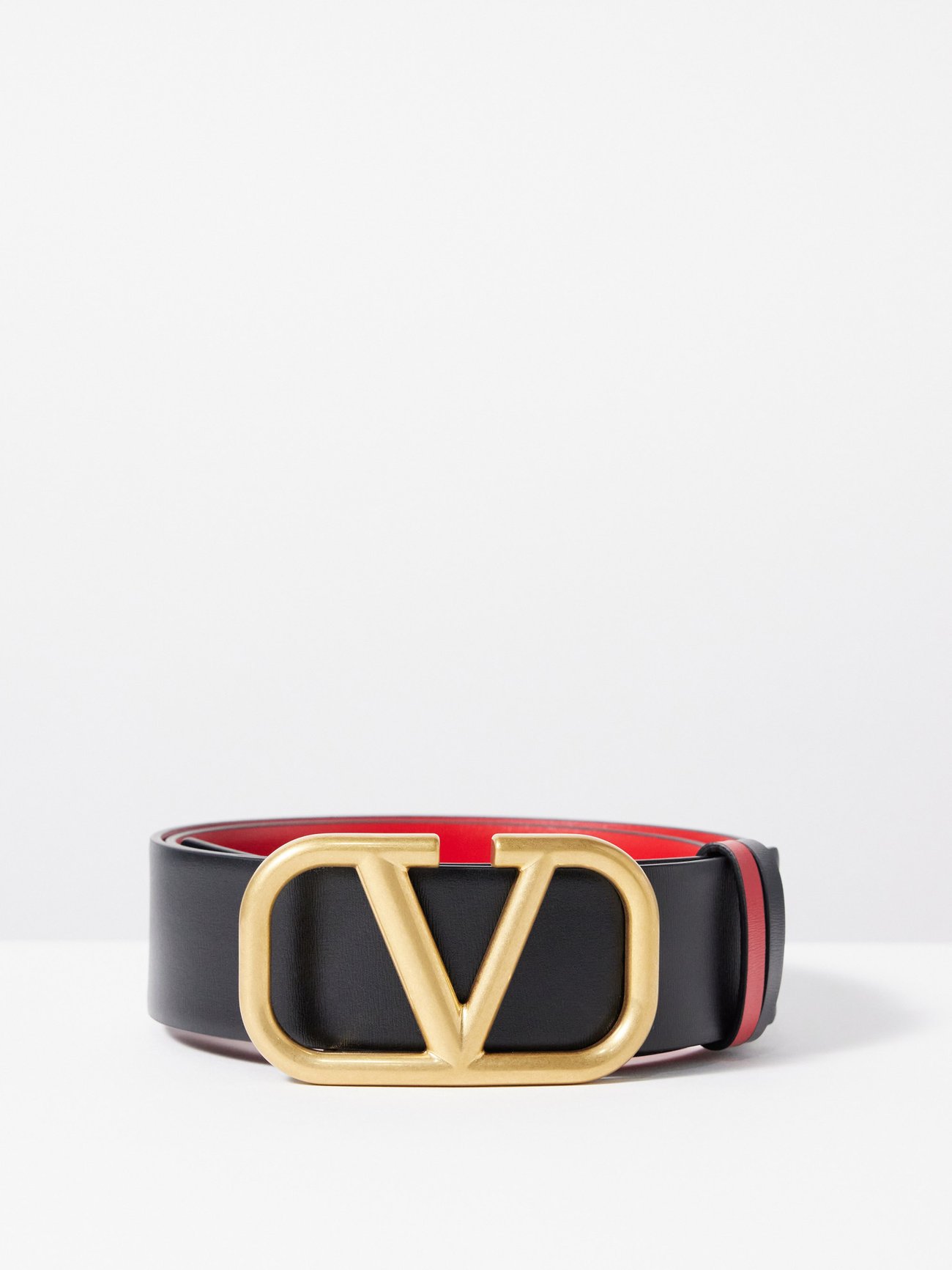 all black valentino belt