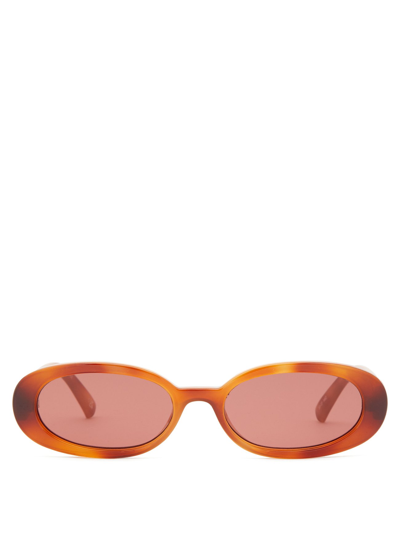 Brown Outta Love oval tortoiseshell-acetate sunglasses | Le Specs ...