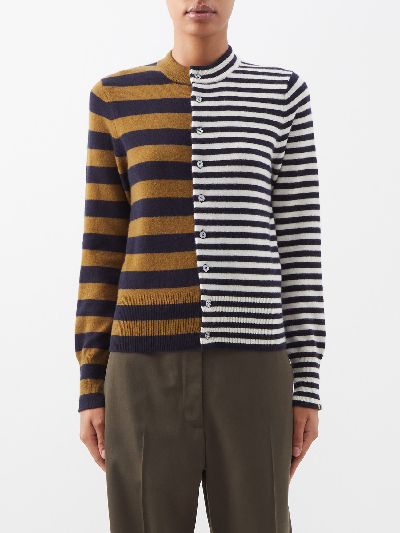 Navy No.140 Little Game stretch-cashmere cardigan | Extreme Cashmere