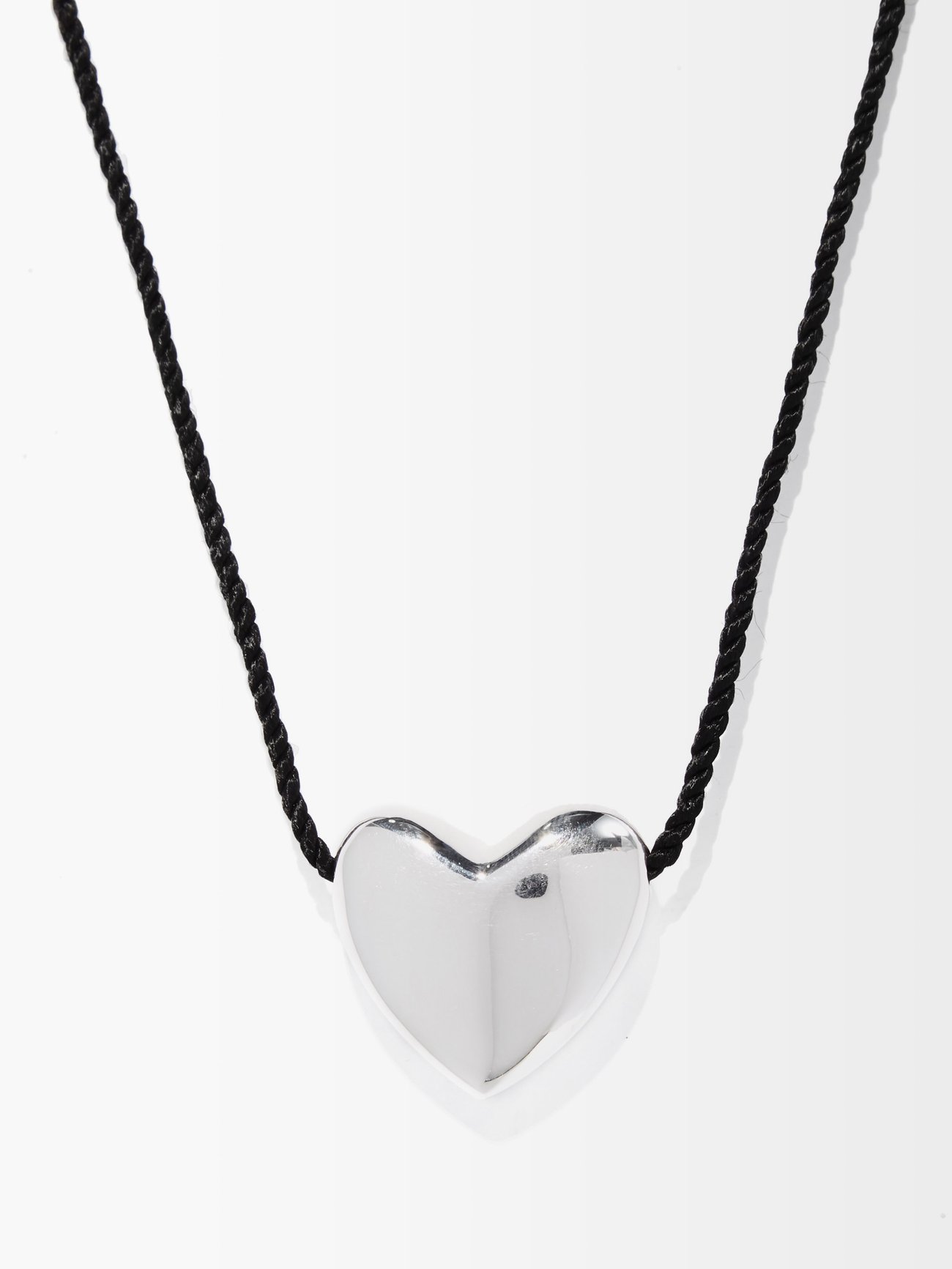 Annika Inez Metallic Heart large sterling-silver pendant necklace | 매치스 ...