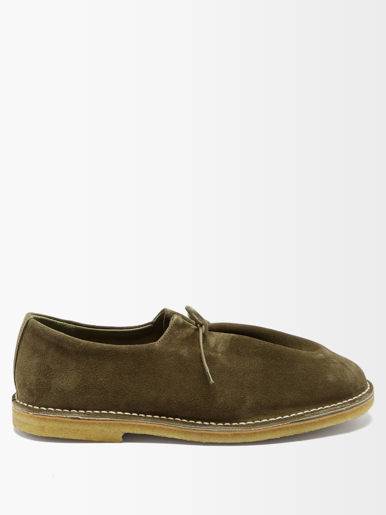 Khaki Calvi suede Derby shoes | Jacques Solovière | MATCHESFASHION US