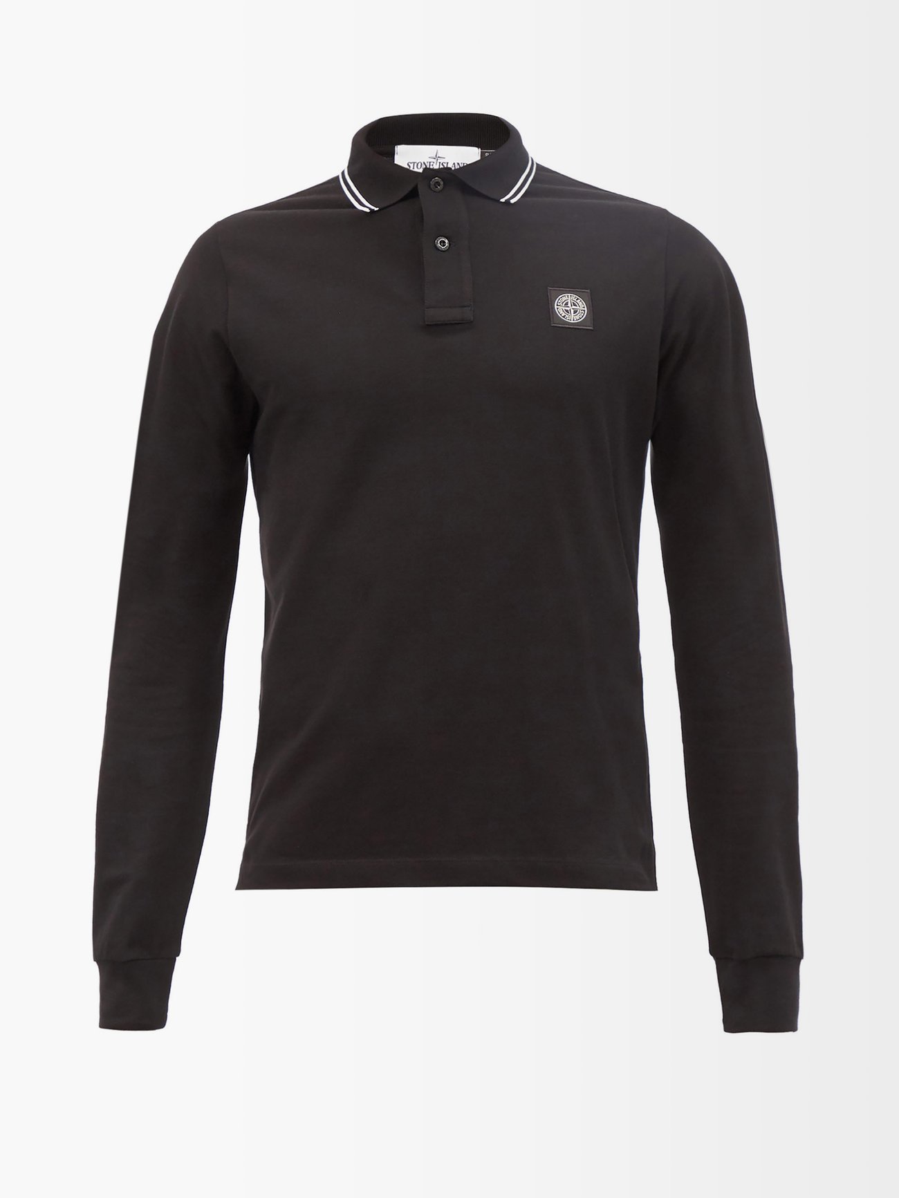 stone island long sleeve polo shirt